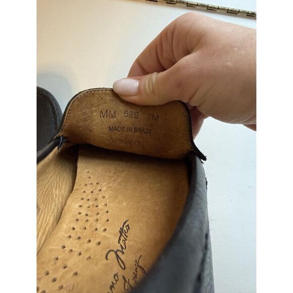 Massimo Matteo Venetian Driver Black Leather Loafers Size 7 Mens NEW [jb] - Picture 10 of 11